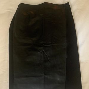 Black leather skirt